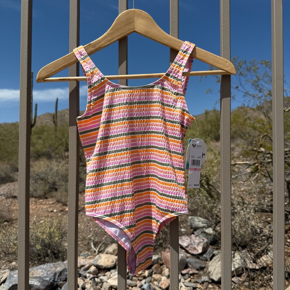 Roxy NWT Colorful Striped Swimsuit